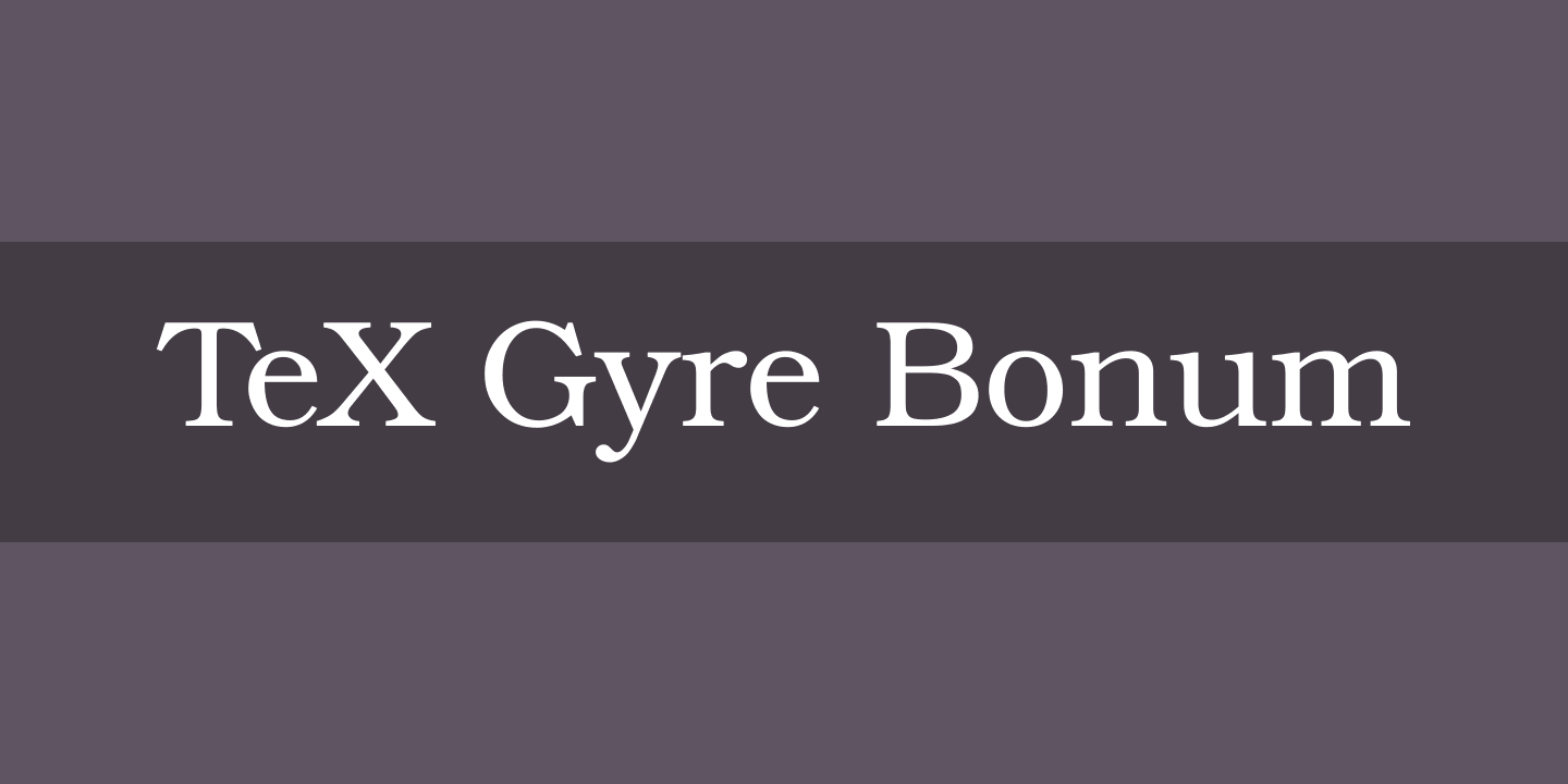 Beispiel einer TeX Gyre Bonum Regular-Schriftart